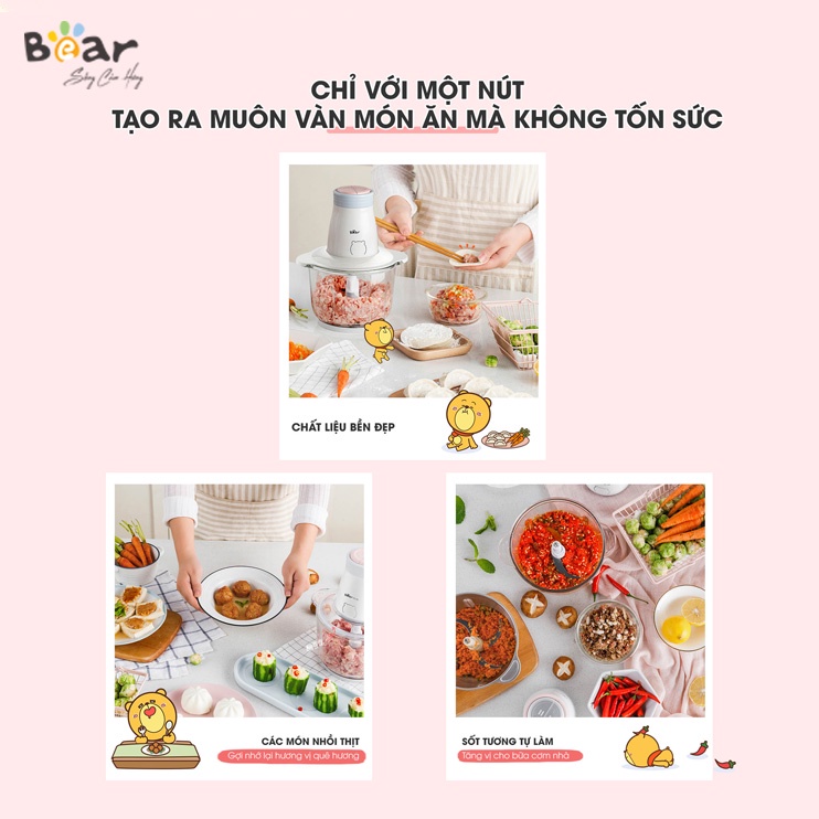 [HOT - XẢ KHO] Máy Xay Thịt Đa Năng Bear QSJ-B02Q1 2L