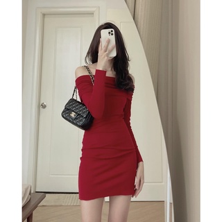 V148 Váy body trễ vai Audrey