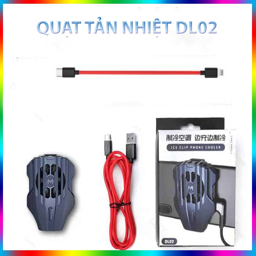 Tản nhiệt điện thoại MEMO DL02 bản nâng cấp kèm sạc TYPE C + Lightning cho điện thoại có sò lạnh -DC4481