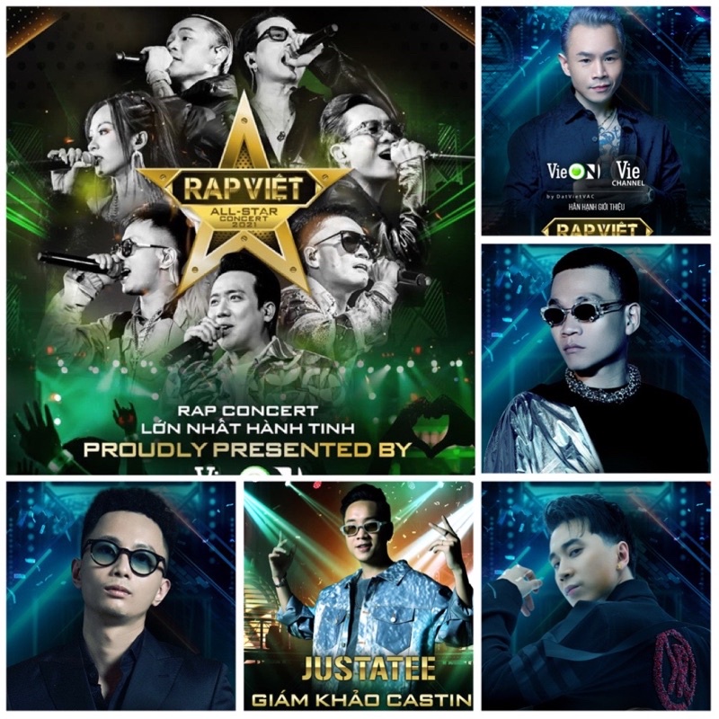 Sticker RAP Việt 30 cái ép lụa khác nhau /hình dán RAP việt