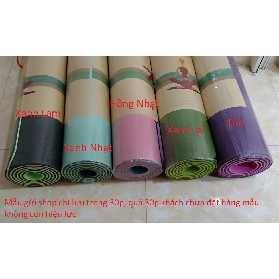 Combo 25 Thảm Tập Yoga 2 Lớp 8 Ly Kèm Túi