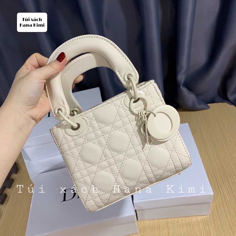 Túi D Lady size 17 x 15cm Tag cùng màu túi
