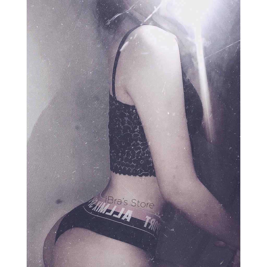 Quần lót cotton thể thao cạp cao sexy, Quần lọt khe nữ thể dục ALLMIX IBRA'S STORE iB012