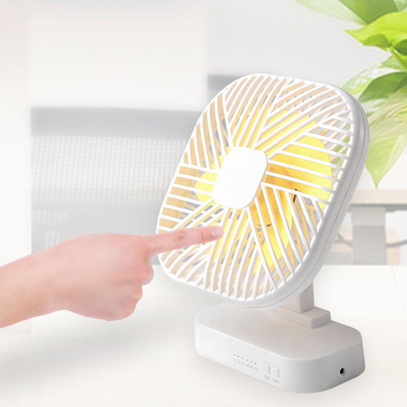 Quạt nam châm mini cắm sạc usb hoặc dùng 4 pin AA với 3 tốc độ gió có chế độ hẹn giờ tiện dụng khi cắm trại/văn phòng