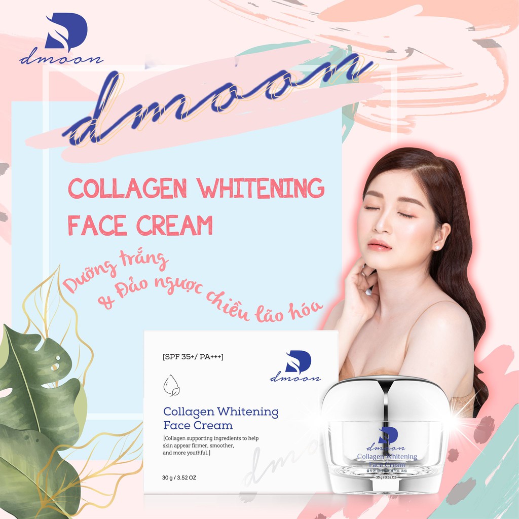 Kem Dưỡng Trắng Da Mặt Dmoon Collagen Whitening Face Cream