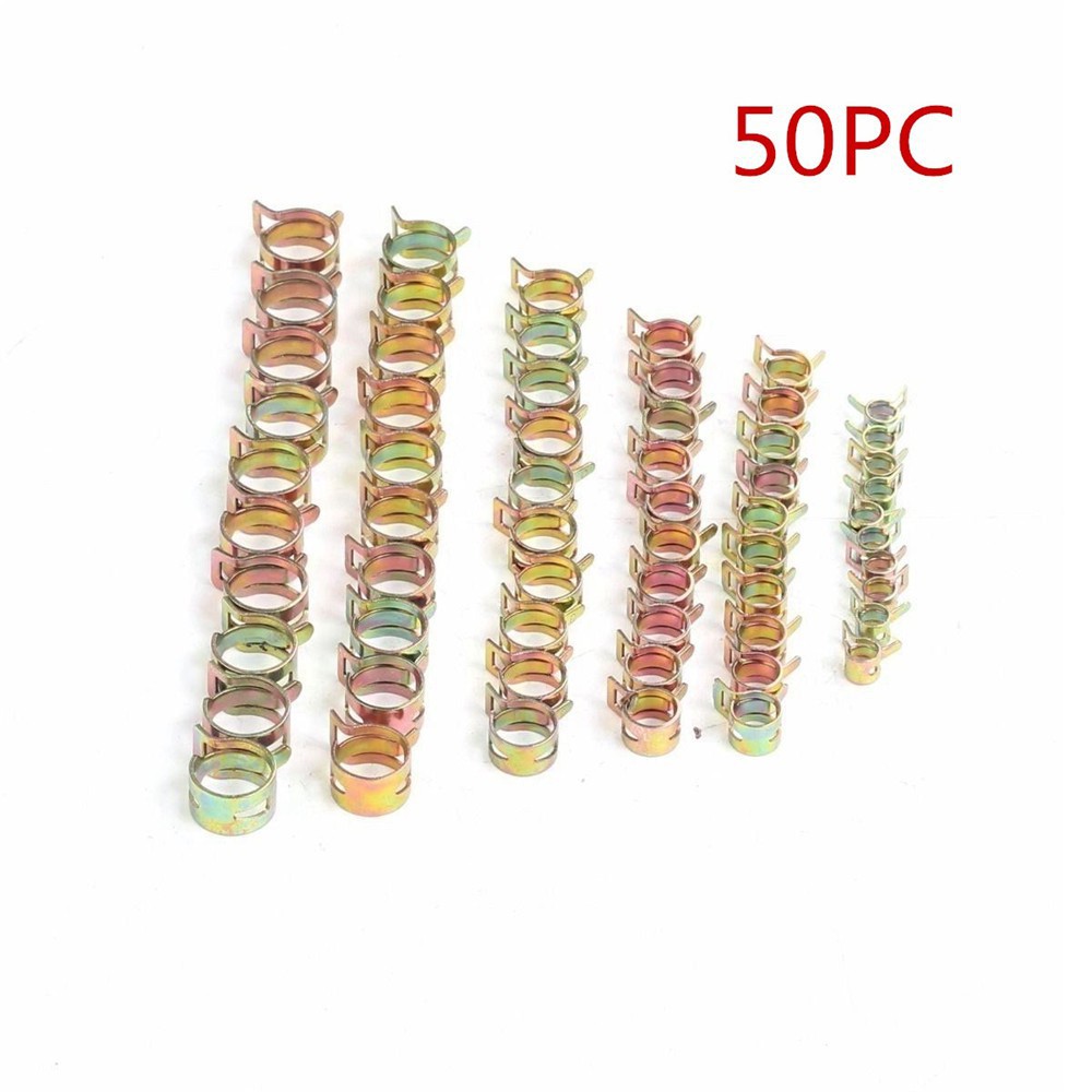 Bộ 50 kẹp lò xo ống dẫn xăng và nước 5/6/7/8/9mm cho xe hơi