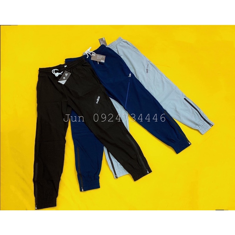 Quần jogger Das dây kéo ống chân tập gym yoga chạy bộ