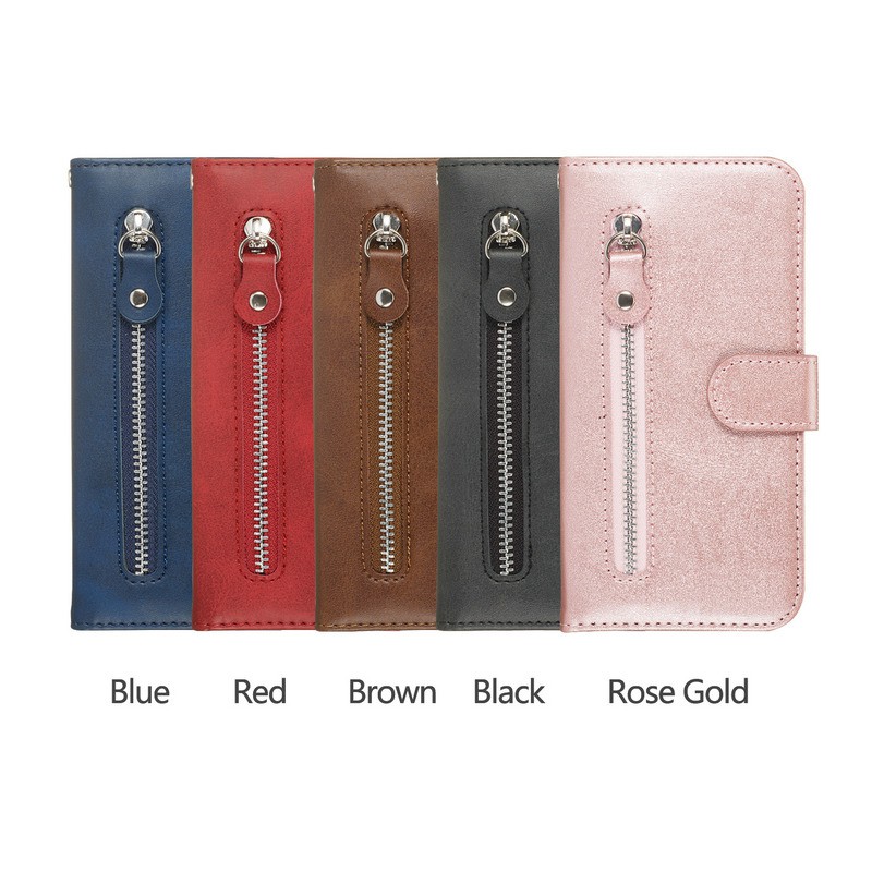 Bao da điện thoại có nắp gập có khóa kéo cho Samsung Galaxy A51 A71 A50 A70 A50s A30S A30 A20 A20S A10 A10S | BigBuy360 - bigbuy360.vn