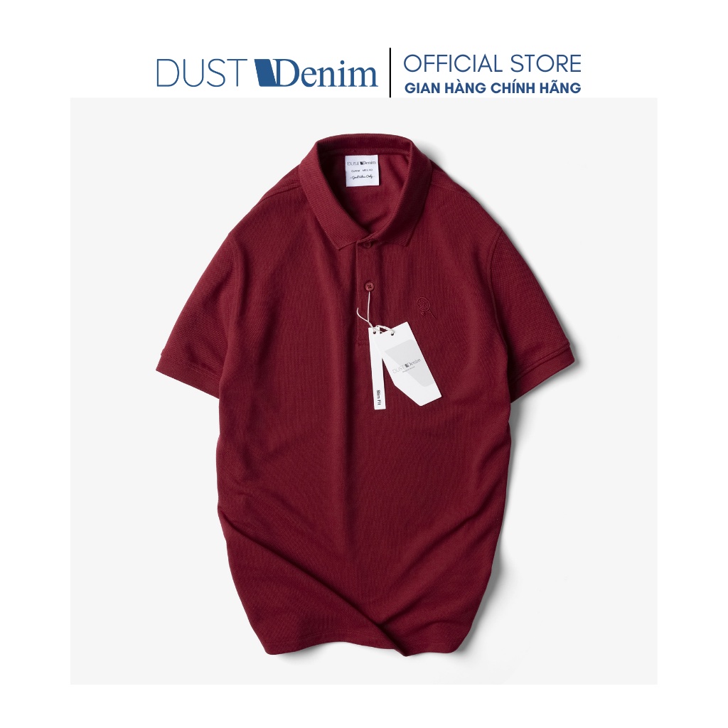 Áo thun Polo nam cổ bẻ DUST DENIM chất vải cotton dệt hạt gạo, thoáng khí, co giãn tốt