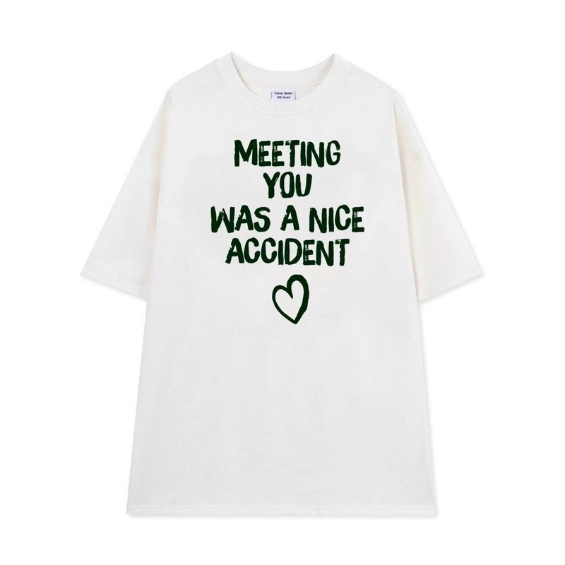 Áo thun tay lỡ in chữ MEETiNG có 5 màu nâu/trắng/đen/xám/xanh