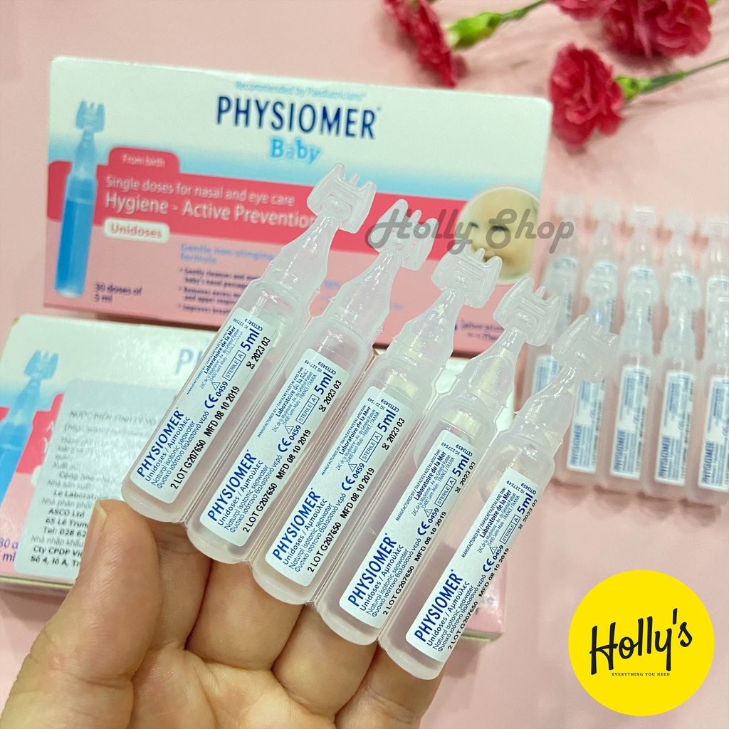 [Chính Hãng Pháp] PHYSIOMER 30 ống*5ml vệ sinh mũi và mắt cho trẻ sơ sinh và trẻ nhỏ