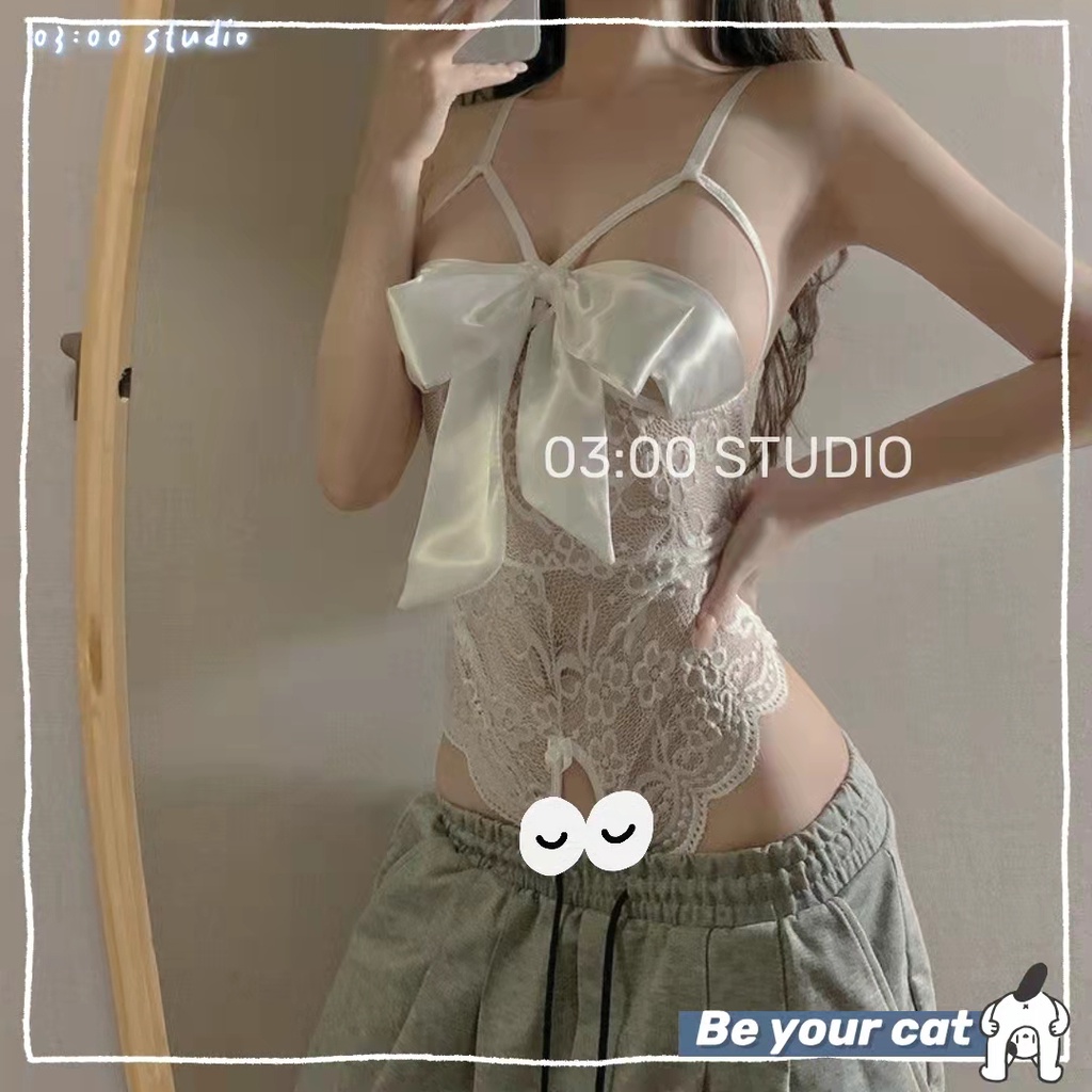 （Giao hàng bảo mật）💝Đồ ngủ sexy💝Bodysuit cosplay đồ lót liền thân phối ren trong suốt quyến rũ dành--cho 40-58kg--008