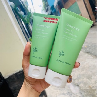 Sữa rửa mặt chiết xuất trà xanh Innisfree GREEN TEA CLEANSING FOAM mẫu mới 2019