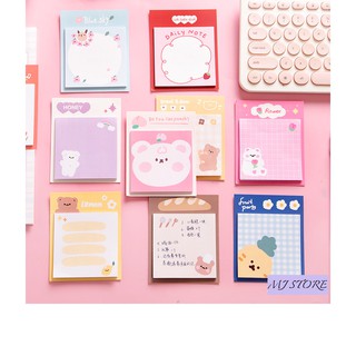 Giấy note cute - 125 tờ (set 5 xấp) - mjstore