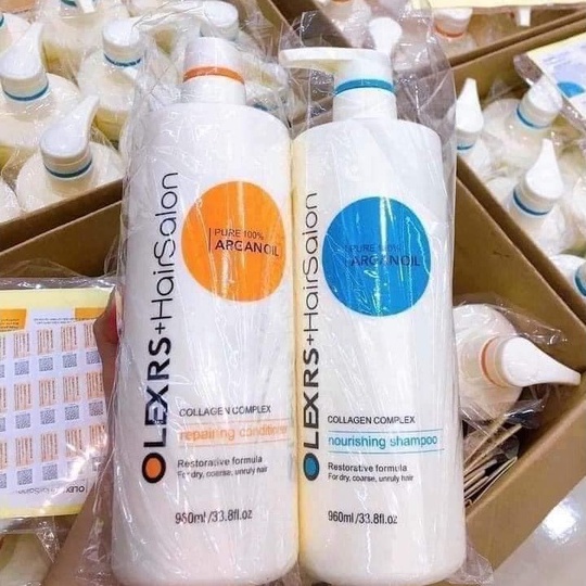 Bộ Xả Gội Phục Hồi Tóc Tại Nhà Chuẩn Salon Olexrs HairSalon Argan Oil