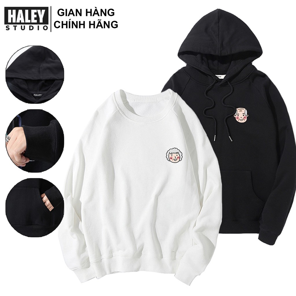 Áo Hoodie Cặp Đôi Nam Nữ Unisex Heo và Thỏ phong cách Hàn Quốc cá tính, Chất nỉ nhung dày mã HD18 - Tặng vòng tay