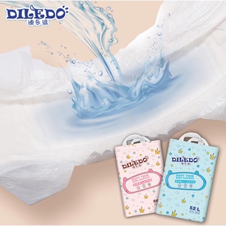 Tã/bỉm dán sơ sinh DILEDO  S70/M62/L56/XL50/XXL46 siêu mềm mỏng, thấm hút tốt, an toàn cho da bé