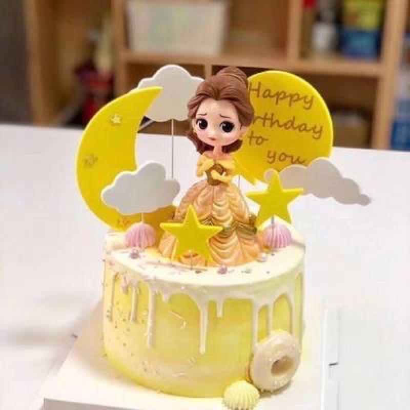 Set Trăng Mây Xốp set 7 que trang trí bánh kem