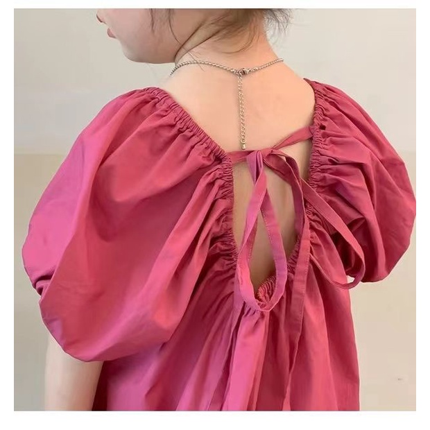 Đầm Dài Họa Tiết Chấm Bi Phong Cách Hàn Quốc Thời Trang Mùa Hè Mới Dành Cho Bé Gái 2022