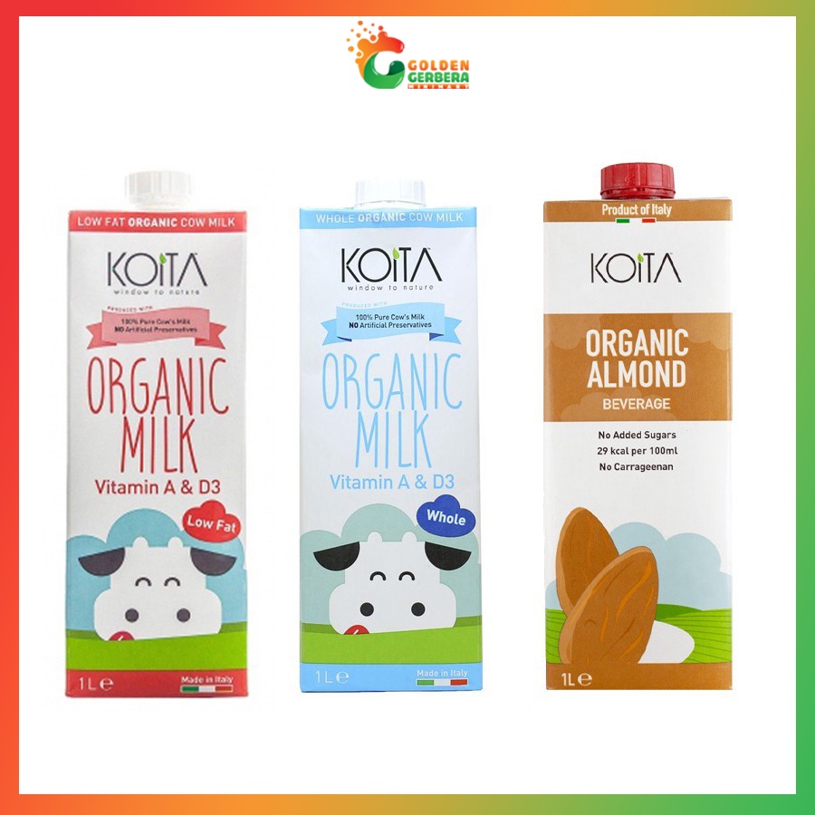 Sữa Bò Hữu Cơ Koita Organic Ý 1L (Nhiều Loại)