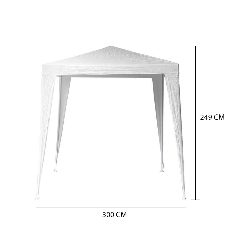 HomeBase SPRING Lều cắm trại Polyester khung thép dễ lắp ráp W300xH249xD300cm màu trắng