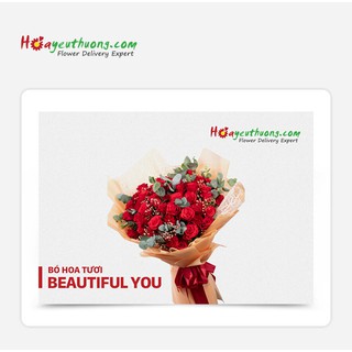HN, HCM [Evoucher] Phiếu quà tặng Bó Hoa Tươi - Beautiful You tại thương hiệu Hoa Yêu Thương