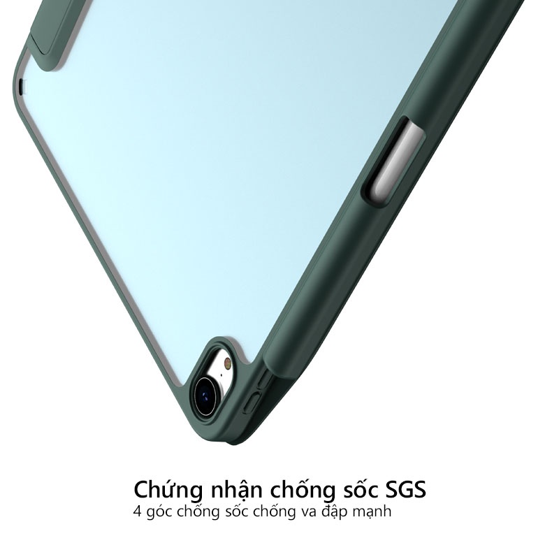 Ốp lưng XUNDD iPad Air 5 / 4  10.9 inch Chống trầy, Chống sốc, Kiểu bao da, Mặt lưng trong