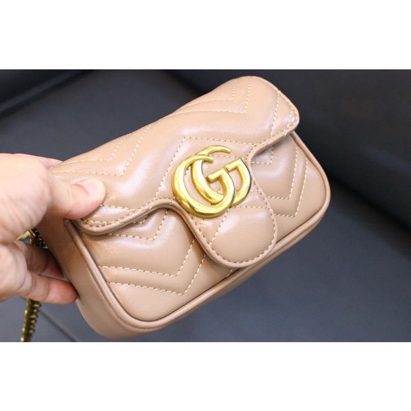 Túi xách G.C sz 18 đeo chéo dây xích mạ vàng dành cho nữ T295