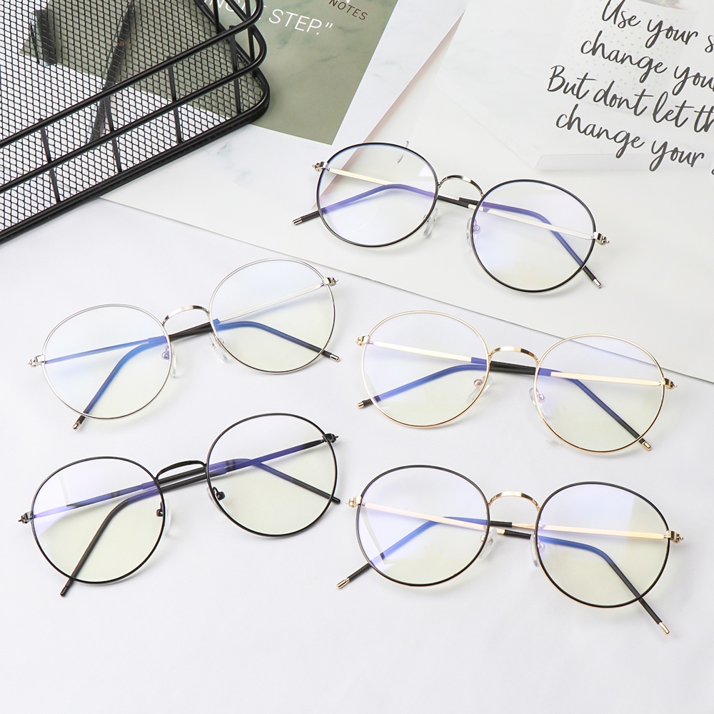 UPSTOPVN 1 Pc Vintage Style Metal Round Frame Glasses