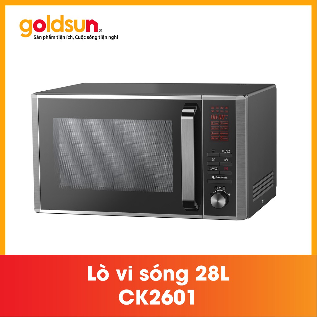 [Mã ELMALL300 giảm 7% đơn 500K] Lò vi sóng Goldsun CK2601- Điện tử 28L