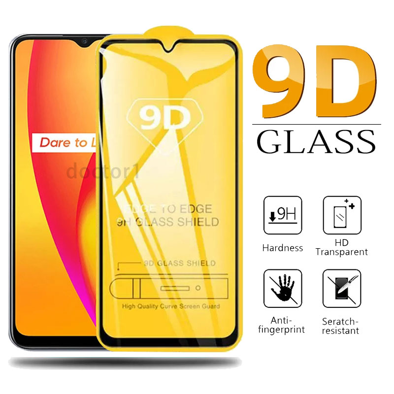 Kính cường lực 9D toàn diện cho OPPO Realme C21y C25 C25s C21 C20 C17 C15 C11 2021 C12 C3 C2