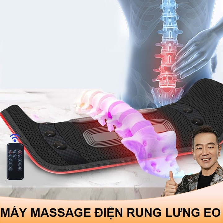 Máy massage lưng cột sống có điều khiển, sưởi ấm hồng ngoại
