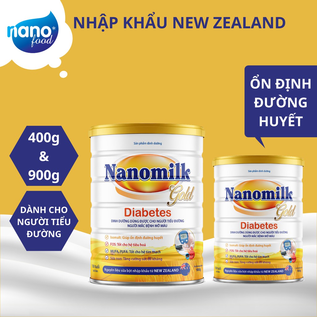 Sữa non tiểu đường Nanomilk Gold nhập khẩu New Zealand