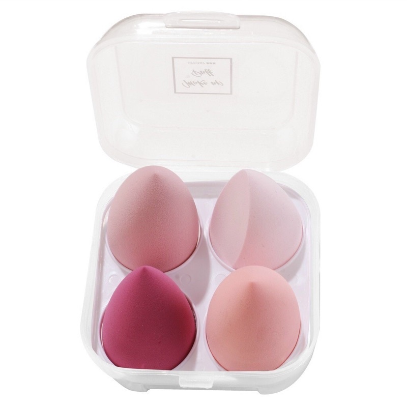 SET BÔNG MÚT 4 CÁI KÈM HỘP ĐỰNG