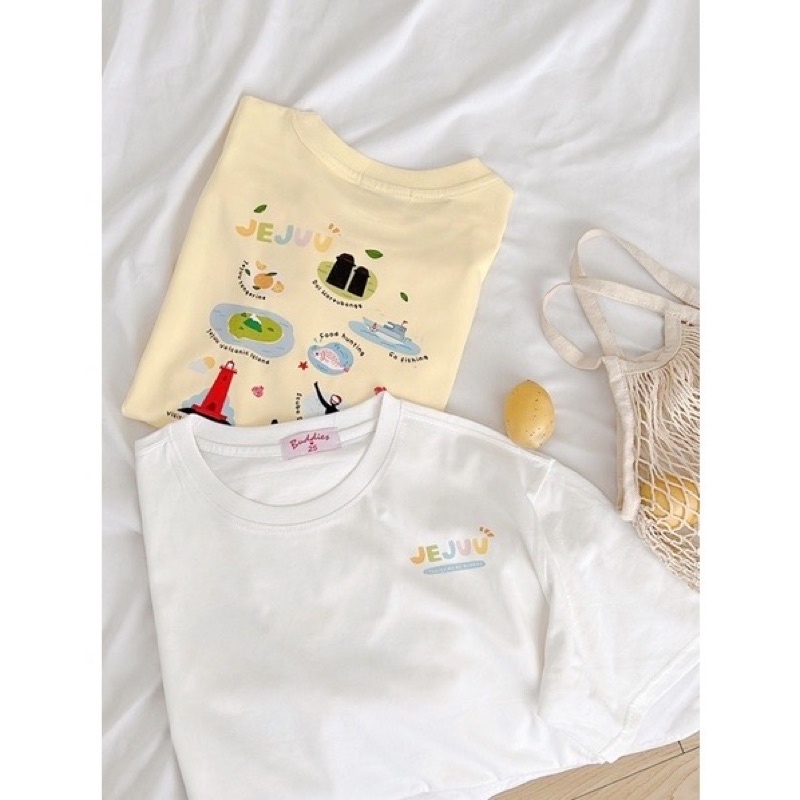 ATTK967-Áo thun in hình Jeju hai mặt