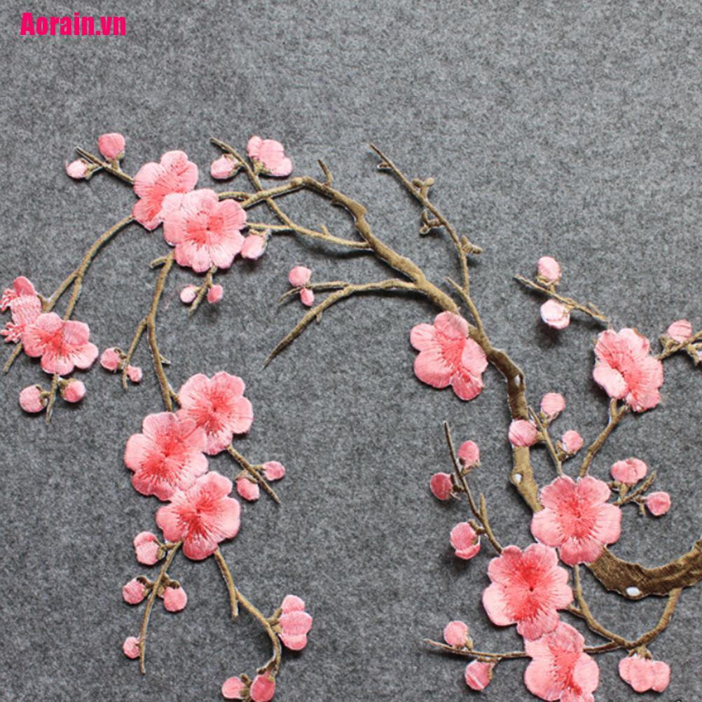 Sticker Ủi Thêu Hình Hoa Mận Dễ Thương