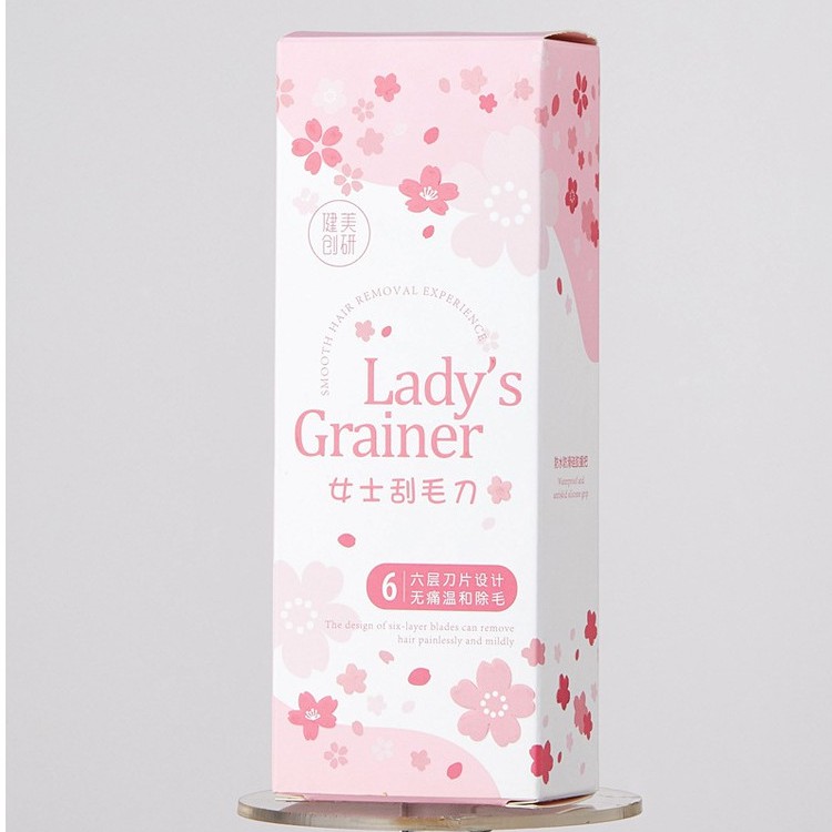 Bộ dao cạo lông nách, bikini, lông chân 6 lưỡi tặng kèm 3 đầu thay Lady's Grainer Sena Beauty