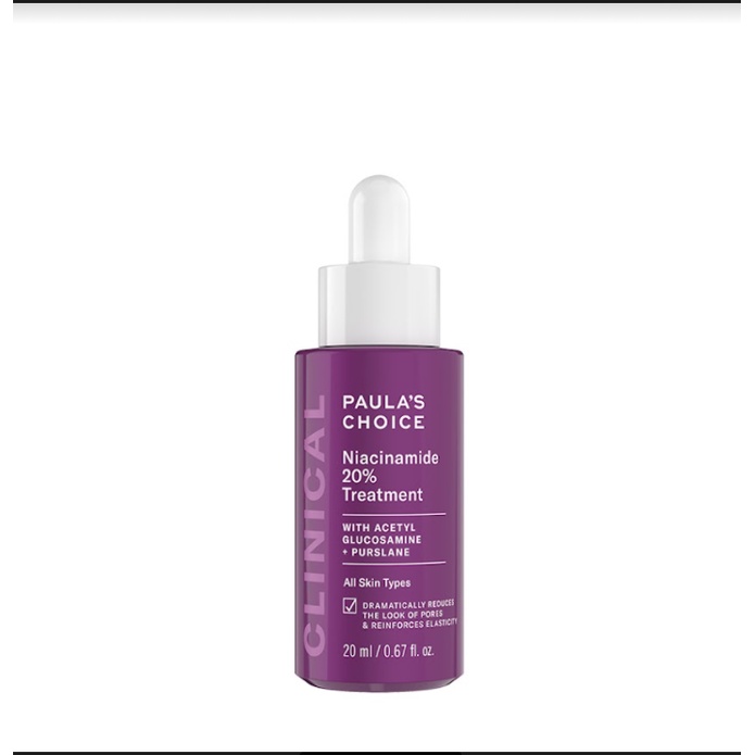 Tinh chất siêu tái tạo, se khít lỗ chân lông Paula's Choice Niacinamide 20% Clinical Treatment 20ml [NK CHÍNH HÃNG 100]