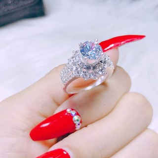 Nhẫn nữ bạc ta cao cấp gắn đá sang chảnh -