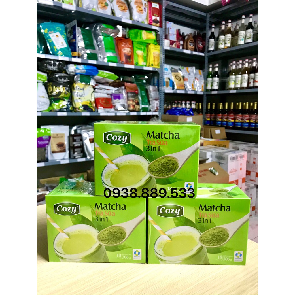 Trà Sữa Matcha Cozy 3 Trong 1 Hộp 306g