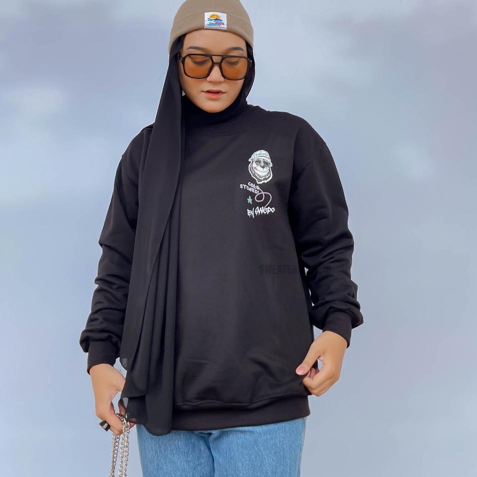 C F Áo Sweater Unisex Đá Lạnh Cơ Bản Có Size M-XXL Phiên Bản Giới Hạn