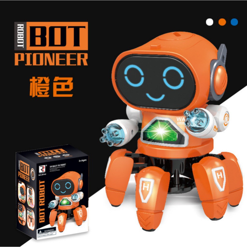 Đồ Chơi Robot 6 Chân Nhảy Có Đèn - Nhạc , Cao Cấp Dành Cho Bé