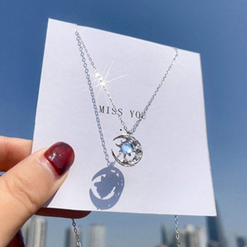 UPSTOP Fashion Light Of Stars And Moon Charm Necklace Delicate Clavicle Women Jewelry