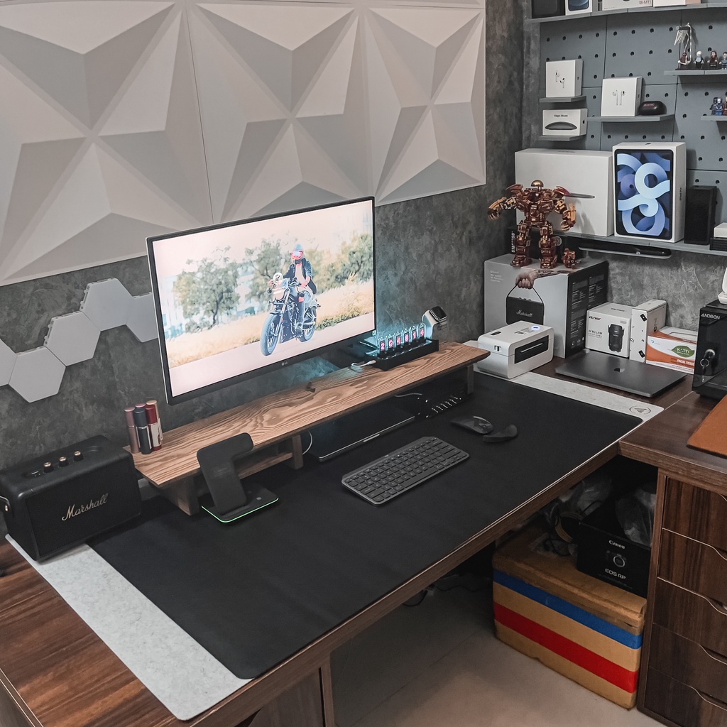 Pad da trải bàn làm việc Deskpad 60x120cm - Lót chuột mouse pad cỡ lớn tấm lót bàn di chuột máy tính 60x12