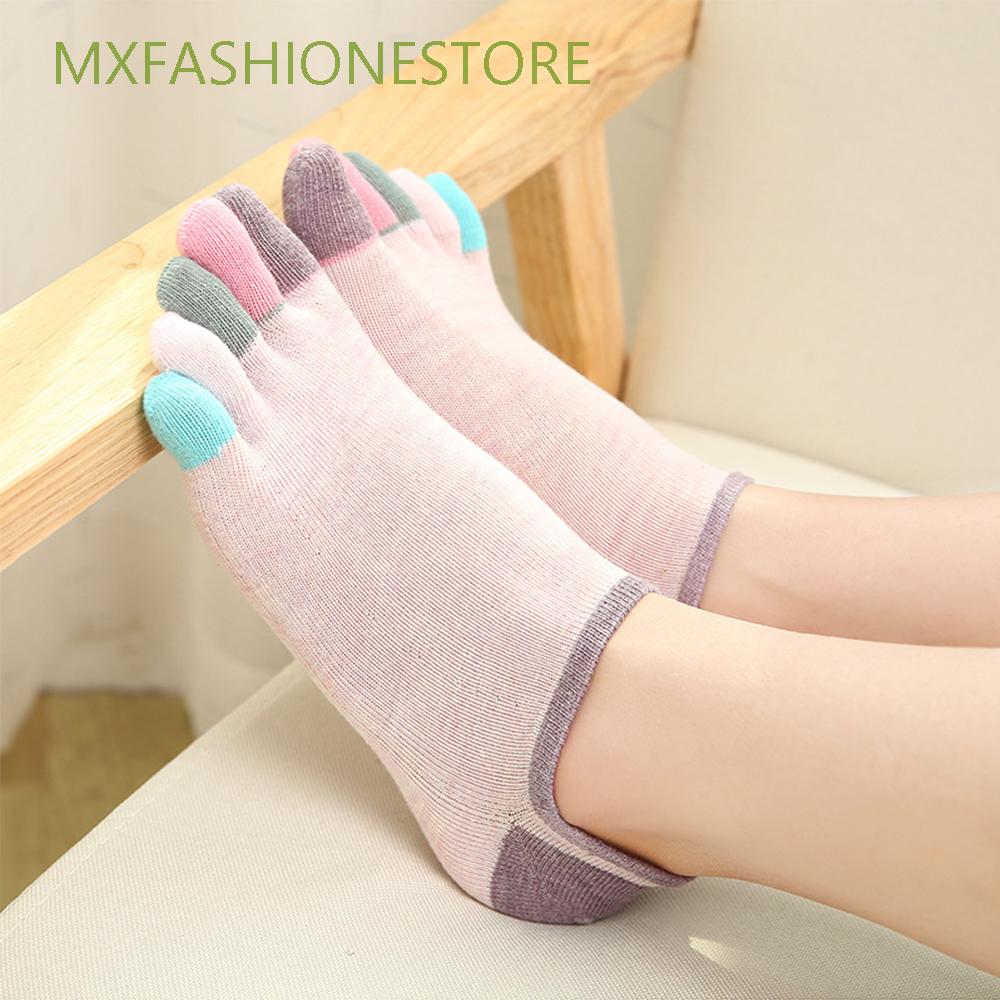 Tất xỏ 5 ngón vải cotton thoáng khí chống trượt cho nữ