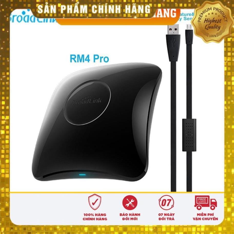 [bh 6 tháng] Bộ Điều Khiển Trung Tâm Hồng Ngoại (IR+RF) BROADLINK RM4 PRO Phiên Bản Quốc Tế