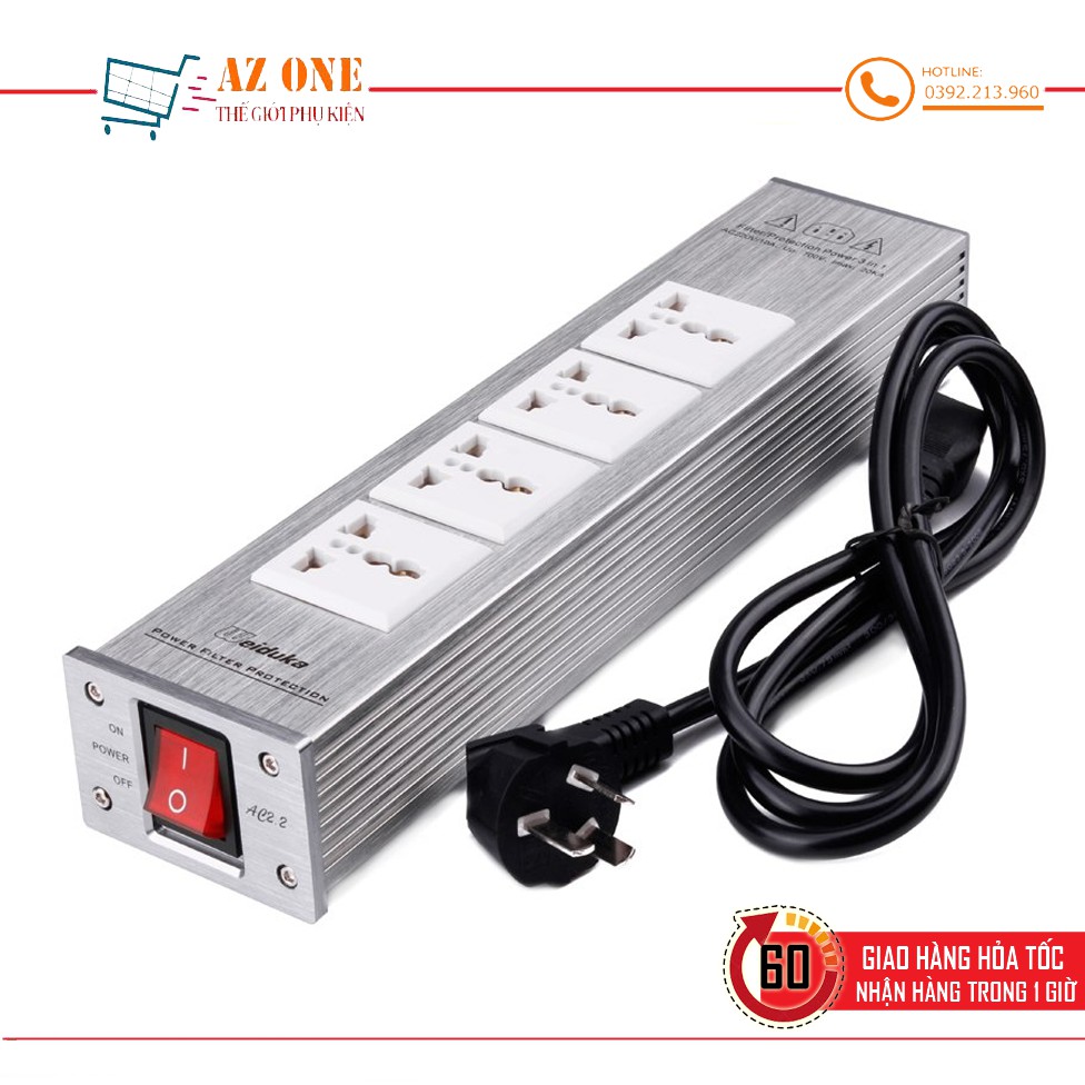 Bộ Ổ Cắm Lọc Nguồn Điện Weiduka AC 2.2 Cao Cấp