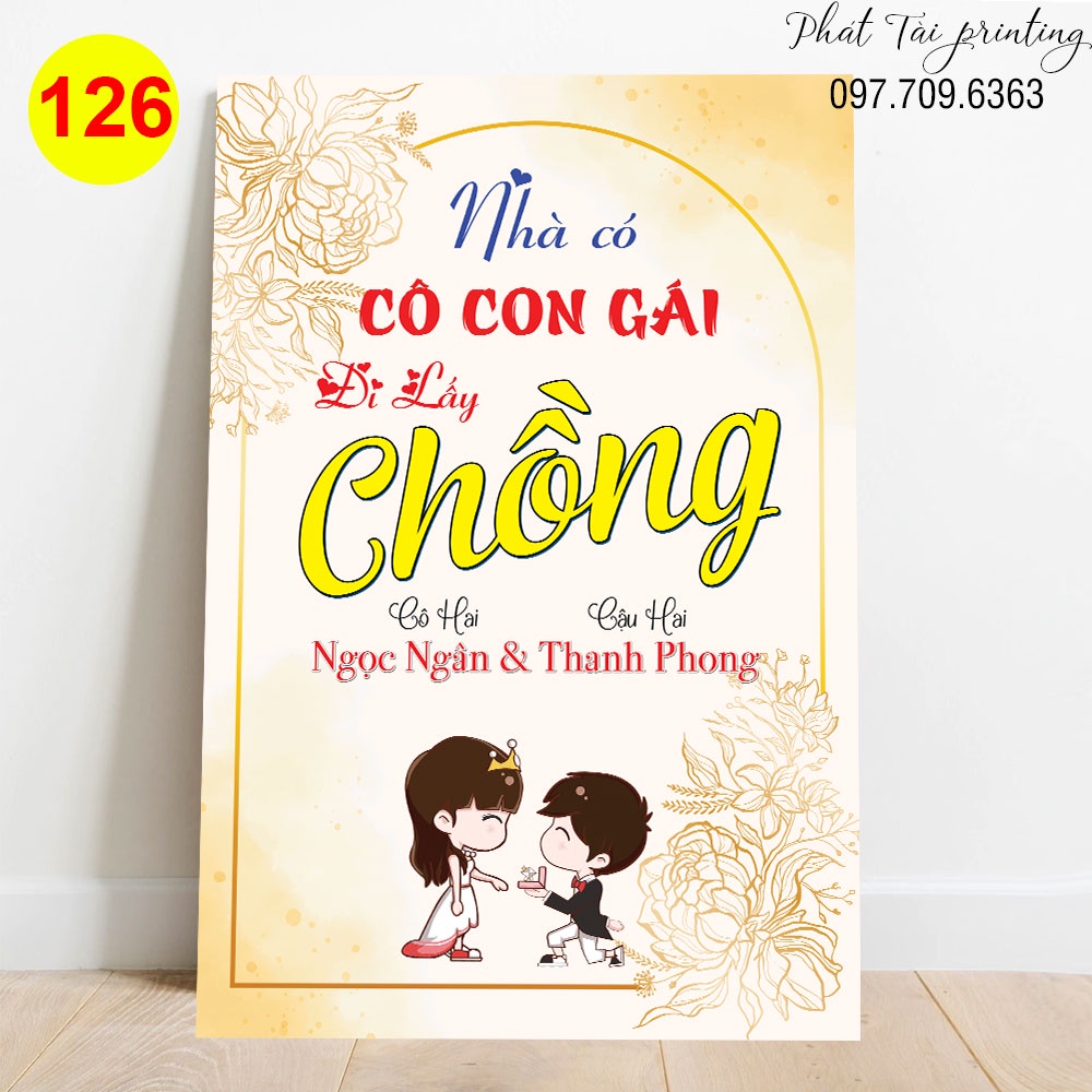 MS 126 - Bảng Welcome trang trí đám cưới