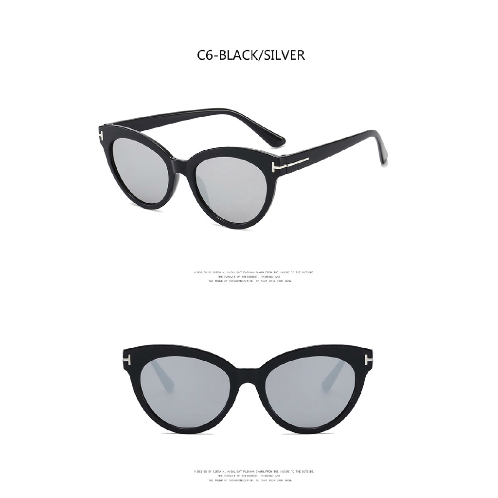 Kính Mát Mắt Mèo Tròn 2020 Phong Cách Âu Mỹ