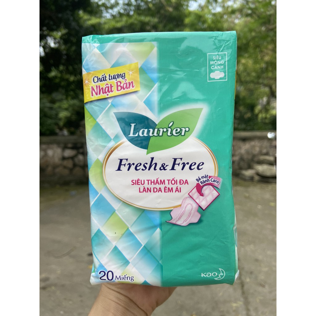 BĂNG VỆ SINH LAURIER FRESH & FREE 20 Miếng